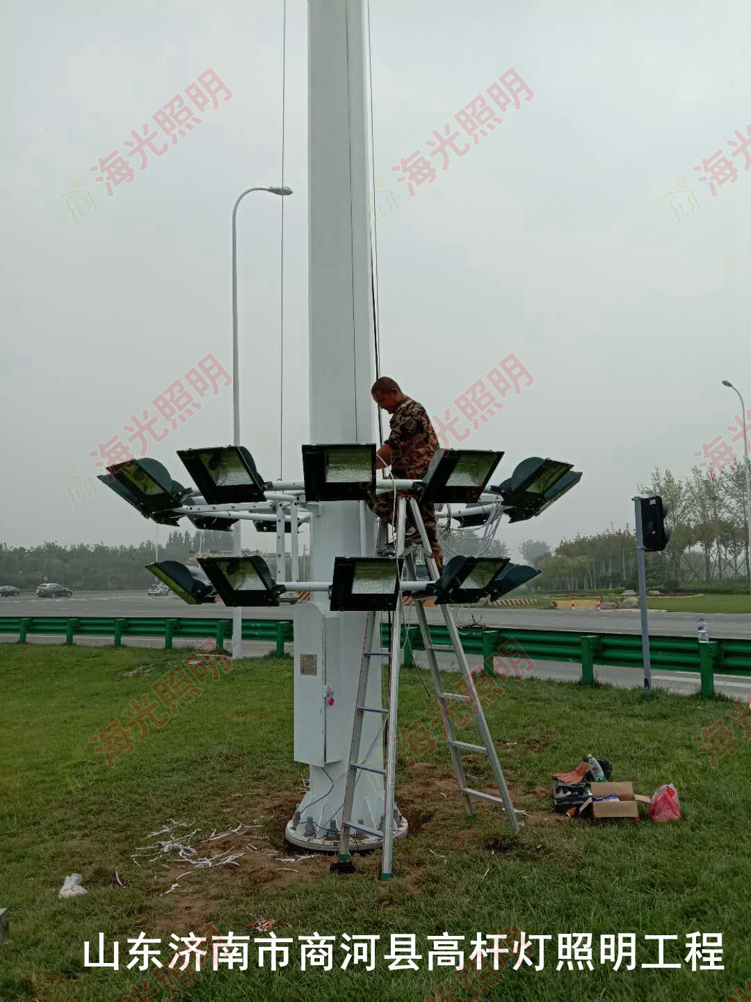 山東省濟南市商河縣高桿燈照明工程項目